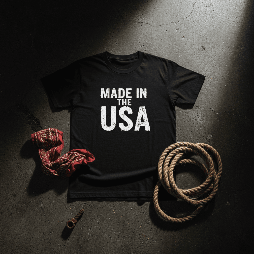 Made In The USA — Distressed Vintage Tee — flat